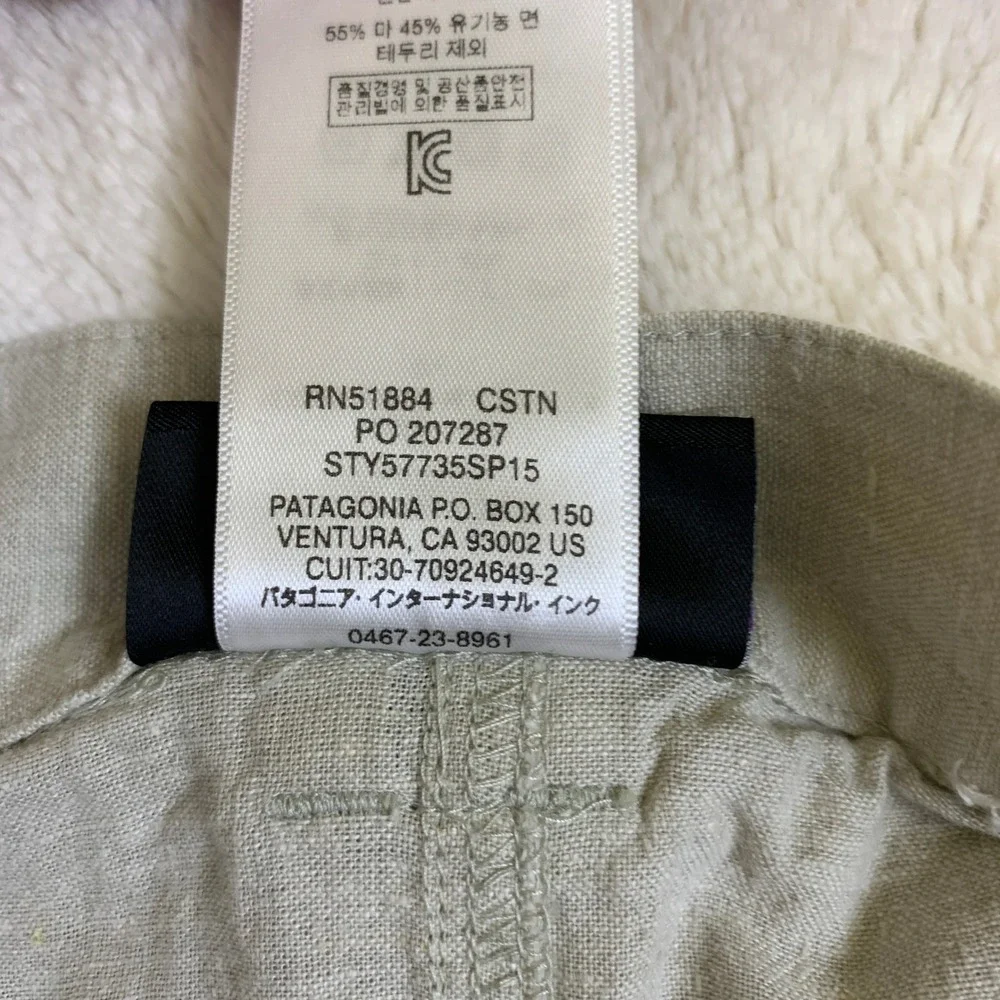 Patagonia Men's Hemp Organic Cotton‎ Shorts Gray 38 STY57735 SP15 CSTN